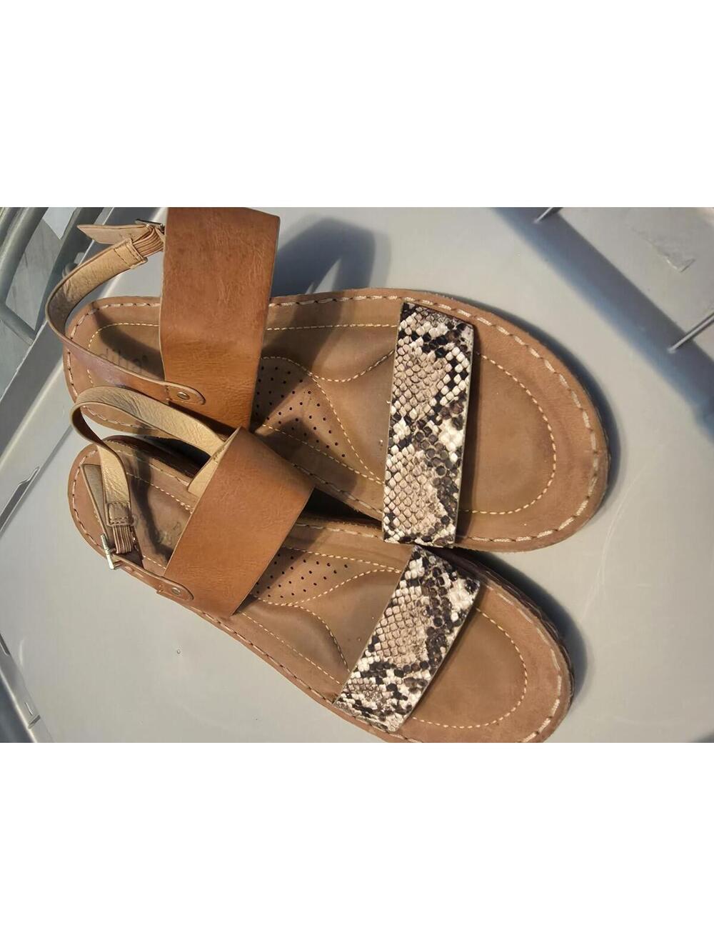 Diba True Demi Chase Snake Print  Sandal Espadrille Size 11